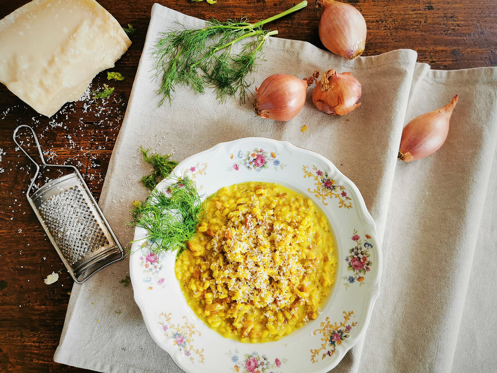 ORZOTTO CON CURCUMA, PANCETTA E STRACCHINO