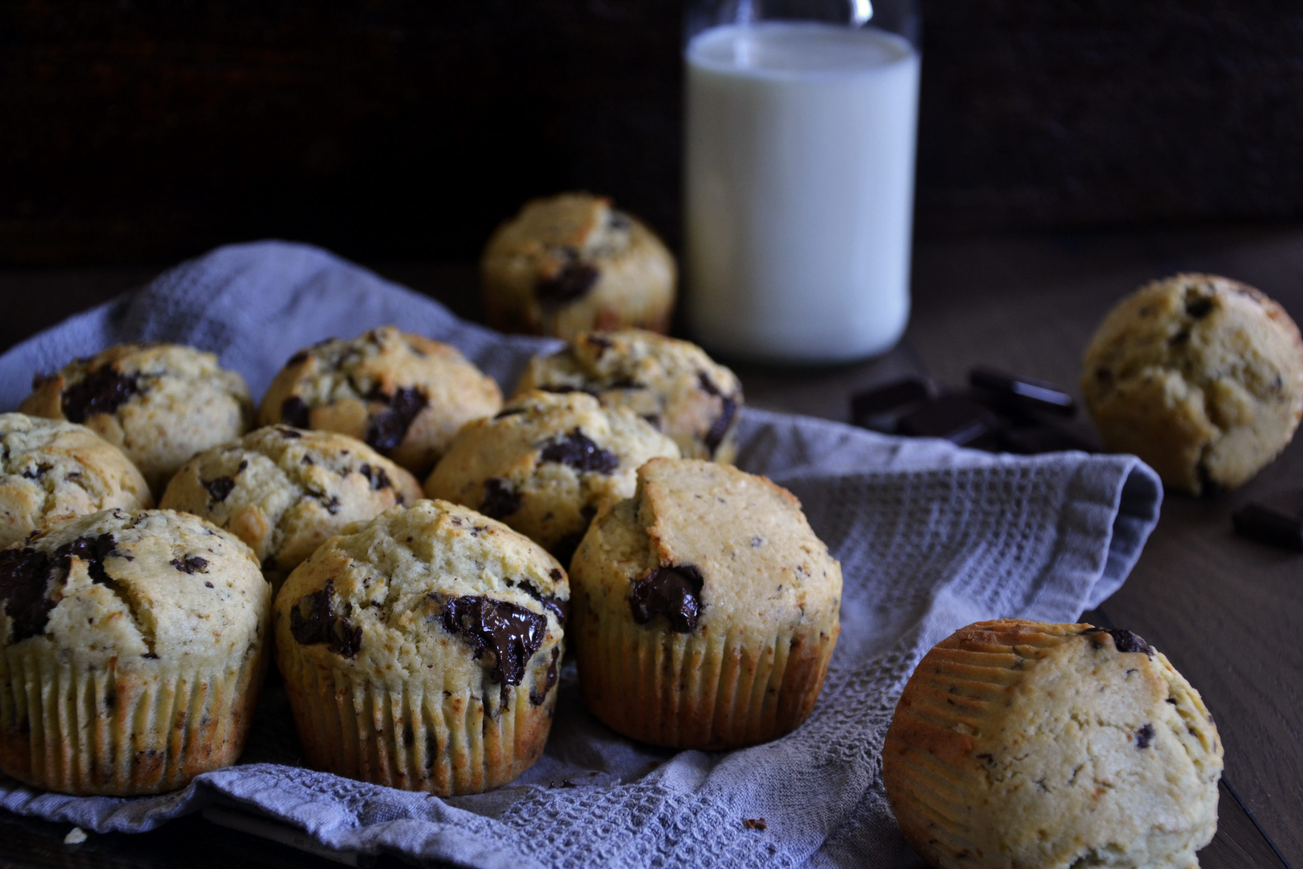 MUFFIN ALLO YOGURT E PEZZI DI CIOCCOLATO