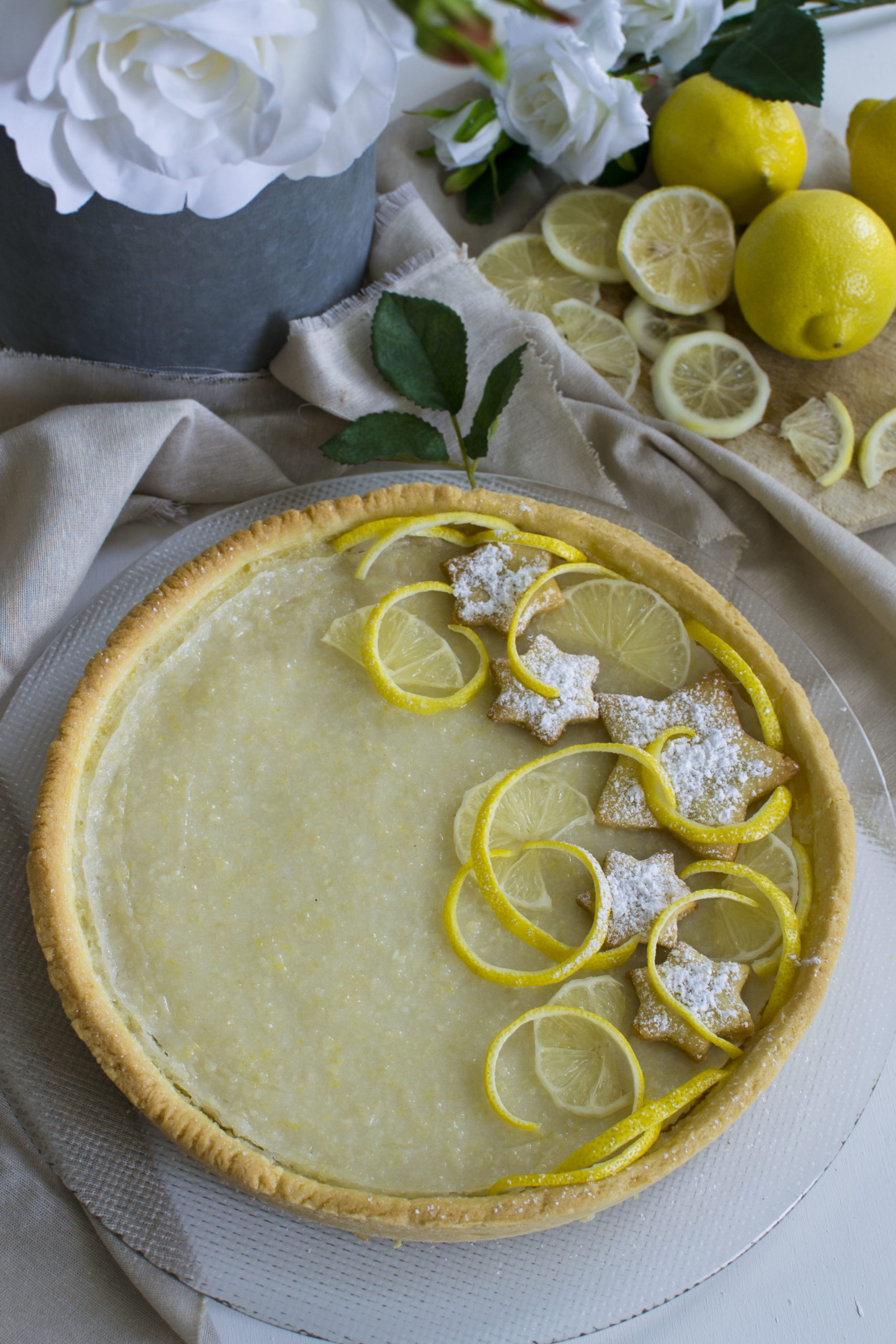 CROSTATA CON CREMA AL LIMONE E MANDORLE