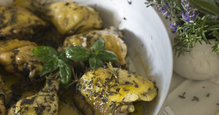 POLLO ALLE ERBE AROMATICHE IN TEGAME