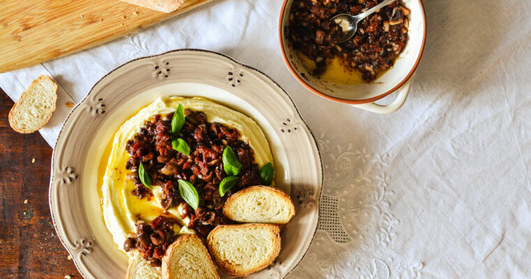 CREMA DI BRIE CON OLIVE E  POMODORI SECCHI